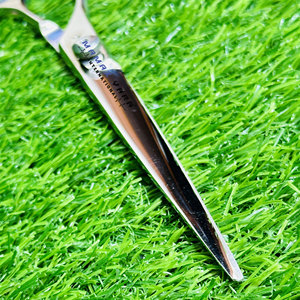 Tijeras de Peluquería Profesionales de Acero Inoxidable, con Mango Ergonómico de Acero Inoxidable y Elegante Reposa Dedos Azul - Product Image 3