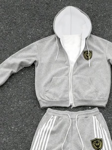 Men's Autumn In-Stock Vintage Style Tracksuit Breathable Poly-Cotton Zip-Up Hoodie & Sweatpants Set with Side Pockets and <b>Print</b> - Product Image 4