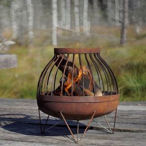 <b>Portable</b> Steel <b>Fire</b> <b>Pit</b> Bowl Outdoor Garden Bonfire <b>Pit</b> with Stand for Camping Patio Backyard - Product Image 1
