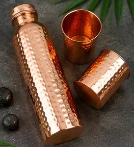 Top Quality Copper Water Bottles <b>Metal</b> Pure and Handmade Hammered Copper Water Bottle Available at Wholesale Prices - Product Image 1
