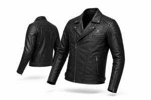 Veste de moto en cuir classique pour motards |   Noir Brun Bleu |   Fabricant OEM ODM |   Qualité de conception haut de gamme |   Vêtements de course - Product Image 6