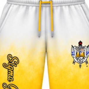 Sigma Gamma Rho <b>Women's</b> Oversized Tie Dyed Trousers <b>White</b> Gold Greek Sorority Graphic <b>Jogger</b> Sweatpants Custom Casual Fashion - Product Image 5
