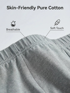 Breathable Organic Cotton Knitted Mid-Rise Men's Boxer Briefs-Adults Underwear Customizable Colors OEM Service Versatile Home - Product Image 6