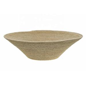 Panier de rangement rond en jute de luxe pour fruits et légumes Cuisine durable Pièce maîtresse multifonctionnelle écologique - Product Image 4