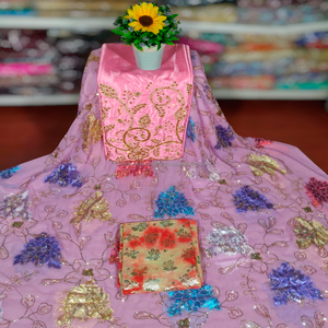 Luxueux n ° 1 qualité Jacquard Slub perlé en mousseline de soie Fransawi Dirac tissu ensemble pour les événements spéciaux et les robes des filles - Product Image 4