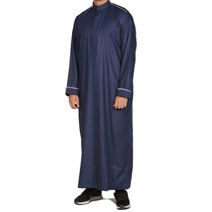 Camisa de Manga Larga para Hombre Musulmán, Modesta, para Fiesta de Eid, Otoño, Poliéster Sólido, de Alta Calidad, Térmica, Transpirable, de Secado Rápido, Talla Grande - Product Image 1