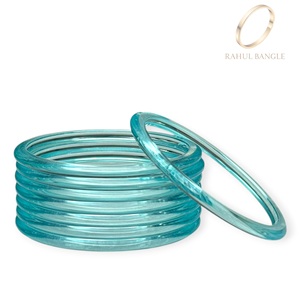 Ensemble de bracelets en acrylique bleu cachemire de la plus haute qualité avec un éclat cristallin, pour les mariages, prix de gros - Product Image 2