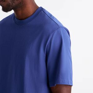 T-shirt homme en coton pur, col rond, manches courtes, délavé, style streetwear américain, dégradé de couleurs, coupe ample, printemps-été - Product Image 3