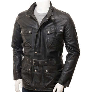 แจ็คเก็ตหนังแฟชั่นผู้ชายมาใหม่ คุณภาพพรีเมียม วัสดุระบายอากาศได้ 100% สไตล์ไฮสตรีทสำหรับฤดูหนาว - Product Image 1