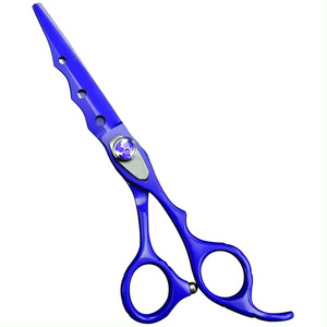 Tijeras de Peluquería Clásicas Plateadas con Anillos Azules para los Dedos, para un Uso Profesional y Cómodo en Salón - Product Image 5