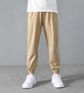 Pantalon décontracté droit à séchage rapide 100 % coton pour bébé, pantalon de survêtement pour enfants, pantalon de sport pour garçons, taille haute, fermeture éclair, léger - Product Image 1