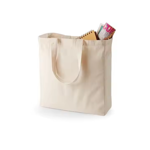 Sac fourre-tout en toile de coton personnalisé, grand sac de courses réutilisable de qualité supérieure avec poignées rayées colorées, durable pour un usage quotidien - Product Image 3