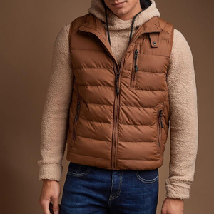 Chaqueta de invierno personalizada para hombre con chaleco acolchado 100% poliéster, chaleco acolchado cortavientos - Product Image 3