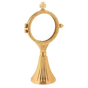 <b>Gold</b> Plated Brass <b>Pen</b> Holder With Pearl Accent Modern Tabletop Decorative Stand Circular Design Home Decoration - Product Image 3