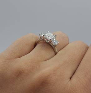 1.60 CT Princess Cut Lab Grown <b>Diamond</b> IGI Certified <b>Ring</b> 18K Gold for Women | Luxury Engagement <b>Ring</b> | Elegant Bridal Jewelry - Product Image 3