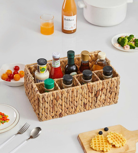 Organizador de utensilios hecho a mano con forma personalizada de jacinto de agua, ecológico, multifuncional, rústico, para cocina, despensa, picnic - Product Image 2