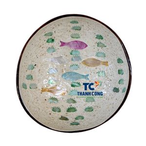 Maximiza la rentabilidad: Cuenco de concha de coco con diseño de vista al mar, nácar, proveedor directo de Vietnam, venta al por mayor a granel. - Product Image 1