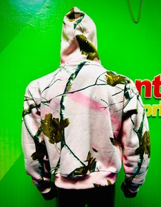 Chaqueta de Forro Polar con Capucha y Estampado Floral Rosa para Mujer, Cierre Frontal con Cremallera, Manga Larga, Largo Regular, Ropa de Otoño, Impermeable y Transpirable - Product Image 3