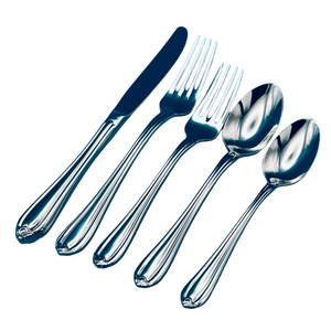Ensemble de couverts élégants en acier inoxydable doré, noir et argenté, poli miroir, durables et réutilisables, pour mariages et fêtes - Product Image 1