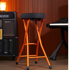 5Core Guitar Stool 3.15" Padded Chair Foldable Heavy Duty Music Seat Built in <b>Foot</b> <b>Rest</b> Guitar Stand - Product Image 3
