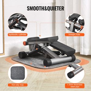 Mini Stepper Idraulico per Fitness, Attrezzo Cardio per Allenamento Completo del Corpo con Bande di Resistenza, Macchina Ellittica per Uso Domestico - Product Image 4