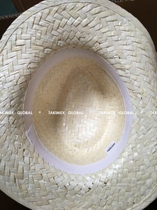 Chapeau de paille fait main Sunproof chapeau d'herbe de feuille de palmier pour le travail extérieur - Product Image 3