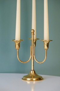 ILAHI's Vintage <b>Brass</b> Handmade Tapered <b>Candlestick</b> <b>Holder</b> Embossing Printing 1 Color High Quality Heat Resistant Home Christmas - Product Image 1