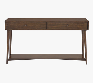 Mesa Consola Moderna de Madera con Cajón Doble Artístico, Mesa de Entrada Contemporánea para Decoración de Sala de Estar o Pasillo - Product Image 4