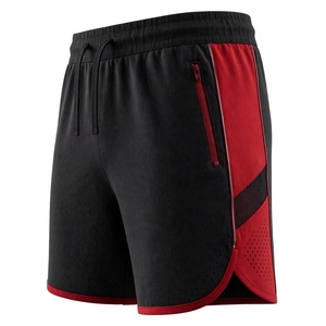 Shorts Bermuda Homme Noir et Rouge en Velours Côtelé Respirant avec Cordon de Serrage, Poches et Taille Élastique – Style Décontracté et Sportif - Product Image 4