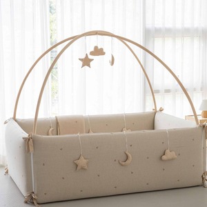 [S.P Company] Newborn <b>Nest</b> Bedding 100% Cotton Hypoallergenic Impact Absorbing Baby Pigment Embroidery Bumper <b>Bed</b> - Product Image 4