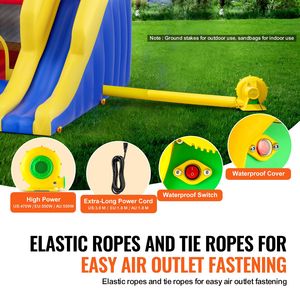 Casa de Brinco Inflable Grande para Exteriores con Tobogán, Soplador y Bolsa de Almacenamiento - Trampolín Familiar de Alta Calidad - Product Image 5