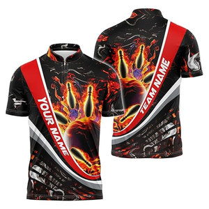 Chemises de bowling personnalisées pour hommes, maillot de bowling sur mesure, polo 3D pour hommes, chemise élégante avec nom personnalisé, logo d'équipe, performance pour hommes - Product Image 1