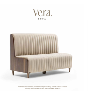 Custom Modern Upholstered Restaurant <b>Bench</b> <b>with</b> High-Density Foam and Solid Wood Frame for Cafe Coffee Shop Bar Hotel <b>Dining</b> - Product Image 1