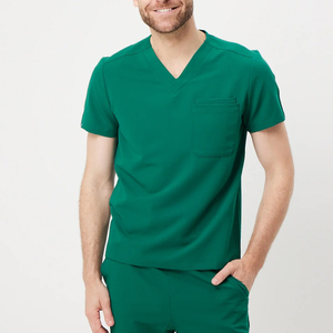 Uniforme Médico Unisex Verde, Cuello en V, Manga Corta, para Enfermería, Hospital, Clínica, Ropa de Trabajo, OEM, ODM - Product Image 1