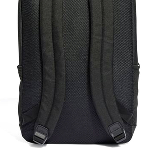 Nylon Backpack With Adjustable Strap Zipper Closure Unisex Casual Daily Use 20-<b>30L</b> Capacity Solid Black Design - Product Image 5