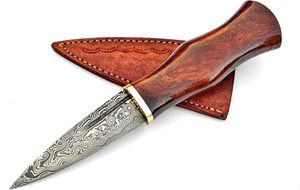 Cuchillo de Camping Personalizable con Punta de Acero de Damasco y Mango de Madera para Uso en Exteriores - Product Image 5