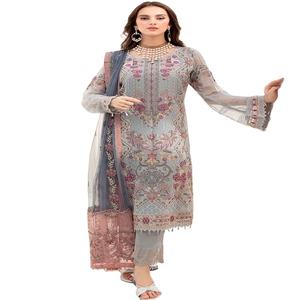 Meilleure vente Shalwar Kameez avec gris Duppta et Shalwar New Style Ladies Prix le plus bas Lawn Costume 3 pièces - Product Image 1