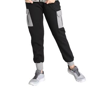 Survêtements unisexes en coton épais polaire pour hommes, survêtements décontractés avec logo personnalisé avec capuche, ensemble sweat à capuche uni et joggers 2026 - Product Image 4