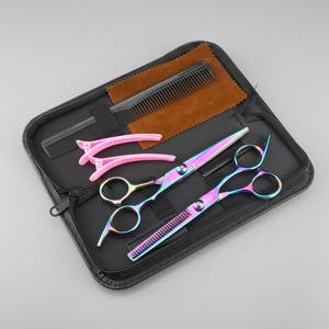 OEM Stainless Steel Multicolor Beauty Hairdressing <b>Shear</b> <b>Tool</b> for Men's Barber and Thinning Hair Scissors Kit - Product Image 6