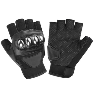 Hot Selling Men's Leather Winter Custom Printed Waterproof Breathable <b>Fingerless</b> Motorcycle Biker <b>Gloves</b> for Work Exercise Auto - Product Image 6