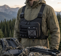 Sac à dos tactique professionnel léger et réglable pour la course à pied, sac de poitrine réfléchissant pour hommes, randonnée, escalade et jogging