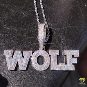 สร้อยคอจี้รูปหมาป่าสุดหรู ประดับเพชรแบบ Iced Out พร้อมสายสร้อยแบบเชือก ของขวัญเครื่องประดับแฟชั่นสำหรับเขา - Product Image 5
