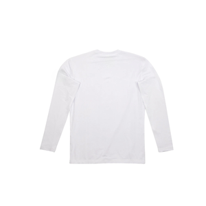 T-shirt à manches longues blanc pour homme, coupe classique, col rond, tissu jersey, séchage rapide, style décontracté, couleur unie - Product Image 4