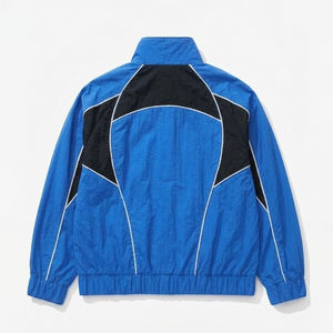 High Demanding Custom Printed Logo Blue Black Men's Nylon <b>Wind</b> <b>Breaker</b> Trousers Sets Vintage Outwear Men Sets Streetwear Jackets - Product Image 3