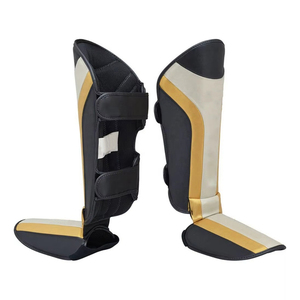 Espinilleras de Boxeo Personalizadas al Por Mayor, Protector de Espinilla para Hombre, Espinilleras de Cuero PU de Alta Calidad - Product Image 1