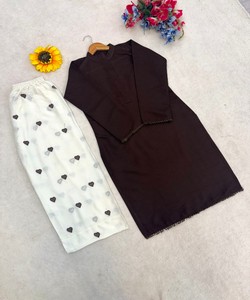 Ensemble haut et pantalon palazzo en coton avec dentelle romaine moderne, tissage artisanal, pour usage quotidien, prix de gros, vêtement ethnique - Product Image 5