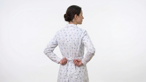 Bata de Laboratorio Fácil de Usar con Cierre de Cordón para Médicos, Enfermeras y Pacientes, Uso Hospitalario, Poliéster/Algodón, Cómoda, de una Sola Pieza, con Estampado - Product Image 3