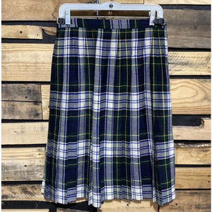 Vestido Escocés Vintage, Kilt de Tartán Gordon Retro de los 90, 100% Lana, Hebillas de Cuero, Falda Irlandesa para Mujer - Product Image 4