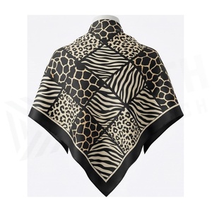 NORTH APPROACH Women's Square <b>Silk</b> <b>Scarf</b> Animal Print Elegant Multi-Functional Fashion Accessory All Seasons - Product Image 2