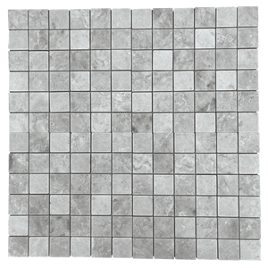 Square Light Grey Marble <b>Mosaic</b> Tile Matte Surface Water Resistant Eco-Friendly 8mm Thick 5 Year Warranty Modern Interior Wall - Product Image 3